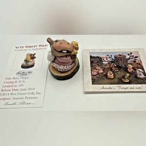 Wee Forest Folk "Baby Hippo" H-3s 231/320 WFF 2014 WFF6891 Forget Me Not